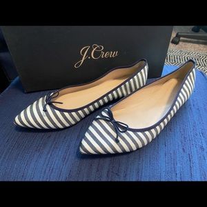 JCrew striped fabric ballet flats